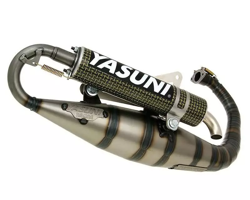 Exhaust Yasuni Carrera 16 Yellow Carbon Fiber For Minarelli Vertical