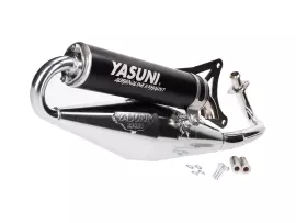 Exhaust Yasuni Scooter Z Black Chromed For Piaggio