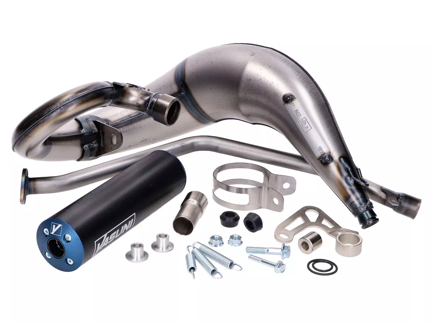 Exhaust Yasuni Cross ML MAX PRO Blue For Beta RR, Aprilia RX, SX, Derbi Senda, Motorhispania Furia, Rieju 50 MRT, Pro, SM, Yamaha DT 50, Sherco SM Minarelli AM6