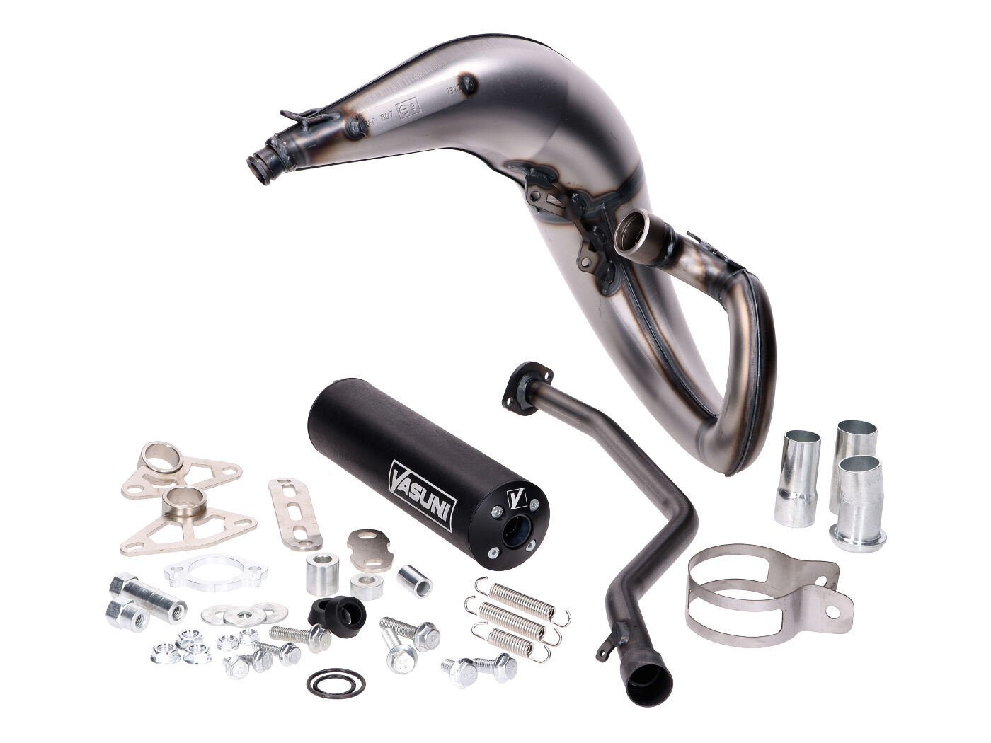 Exhaust Yasuni Cross ML Black For Yamaha DT50, MBK X-Limit, Peugeot XPS 50, Malaguti XSM 50