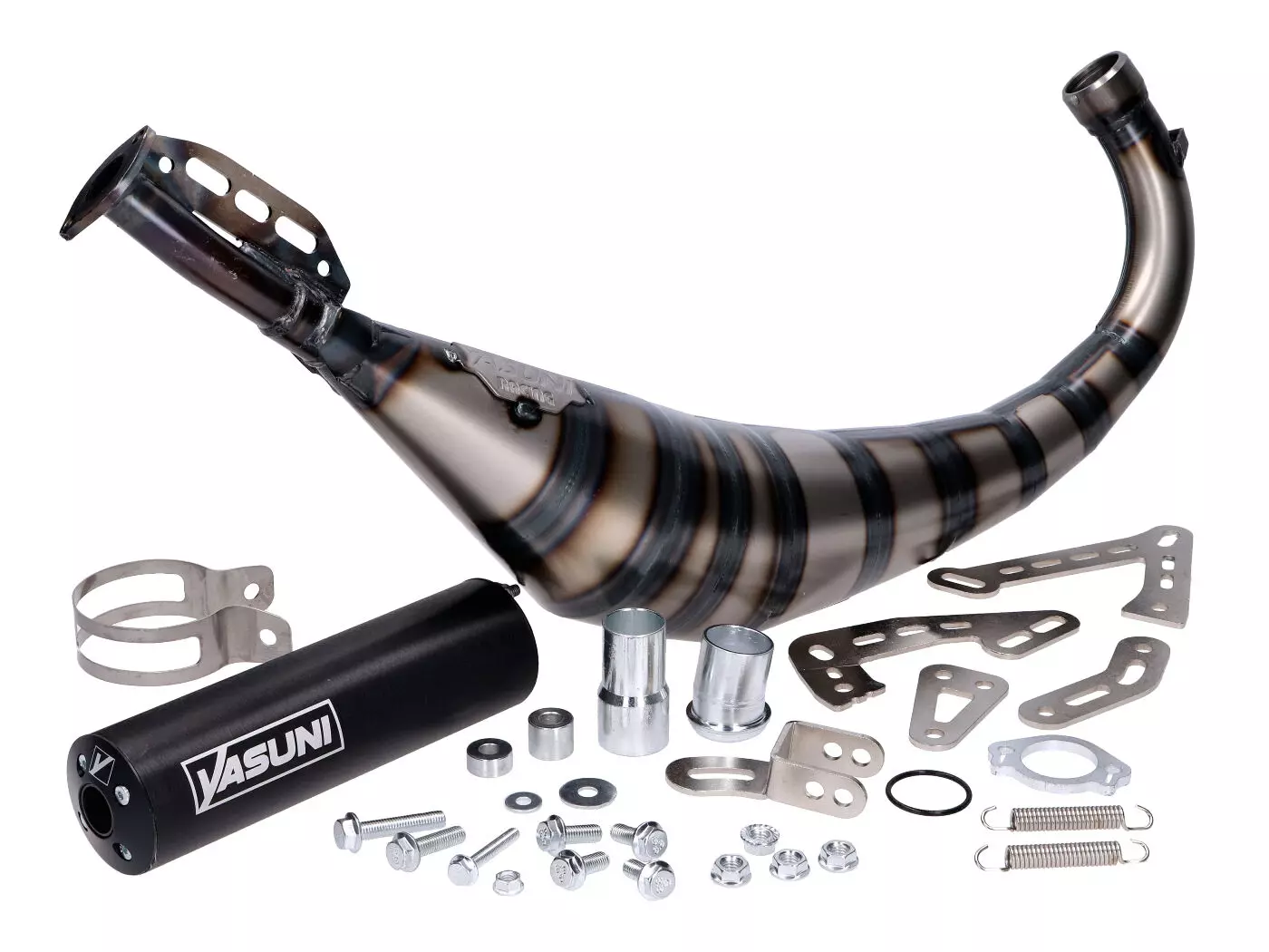 Exhaust Yasuni R3 Carrera MAX PRO Black For Aprilia RX, Derbi Senda, Beta RR, SM, Rieju MRT, MRX, Motorhispania Furia, D50B0, EBE, EBS