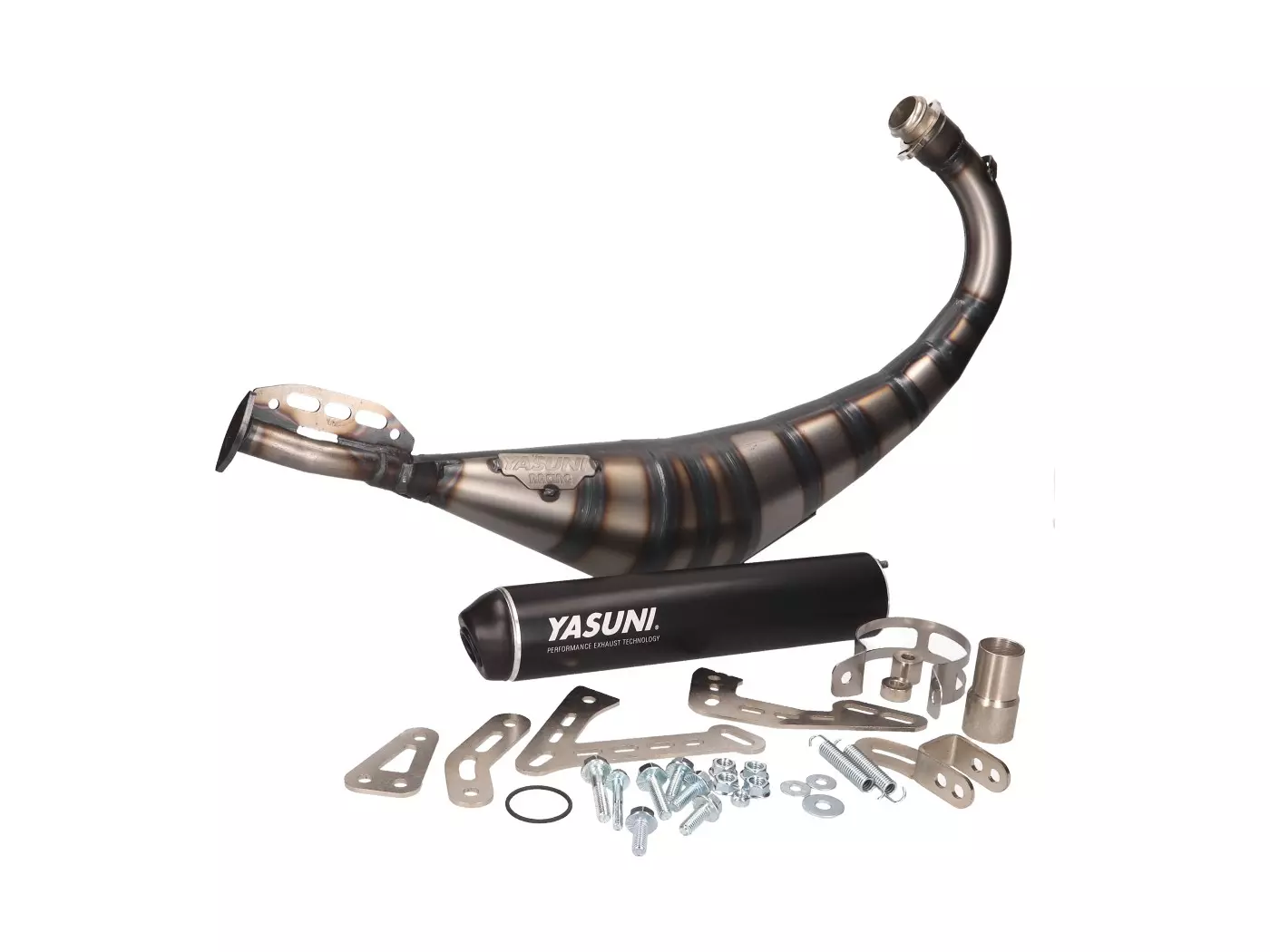 Buy now: Exhaust Yasuni R3 Carrera MAX Black For Offroad, SM, Minarelli AM, Derbi D50B0, EBE, EBS Exhaust Yasuni R3 Carrera MAX Black For Offroad, SM, Minarelli AM, Derbi D50B0, EBE, EBS
