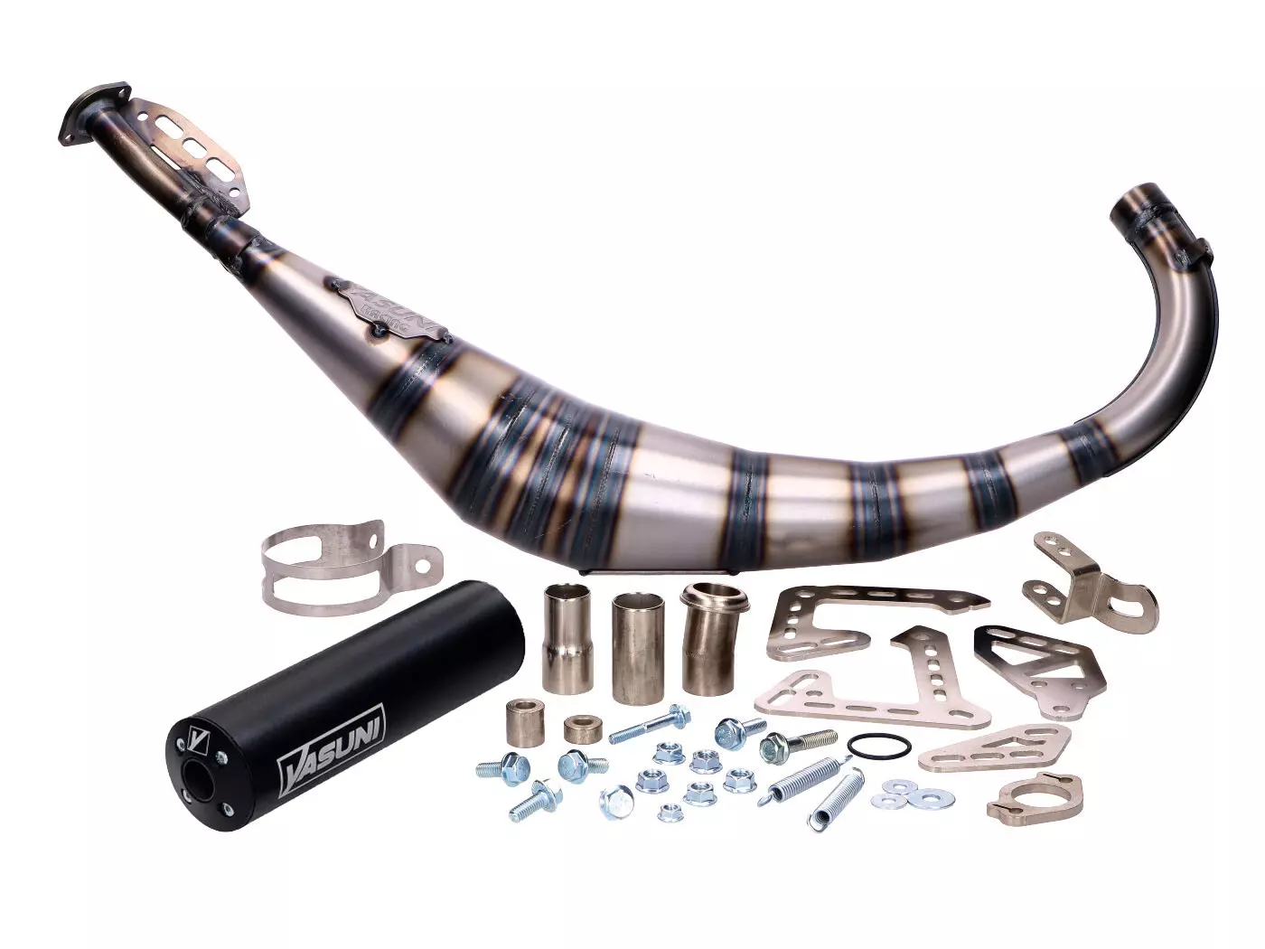 Exhaust Yasuni R2 Black For Offroad, SM, Minarelli AM, Derbi D50B0, EBE