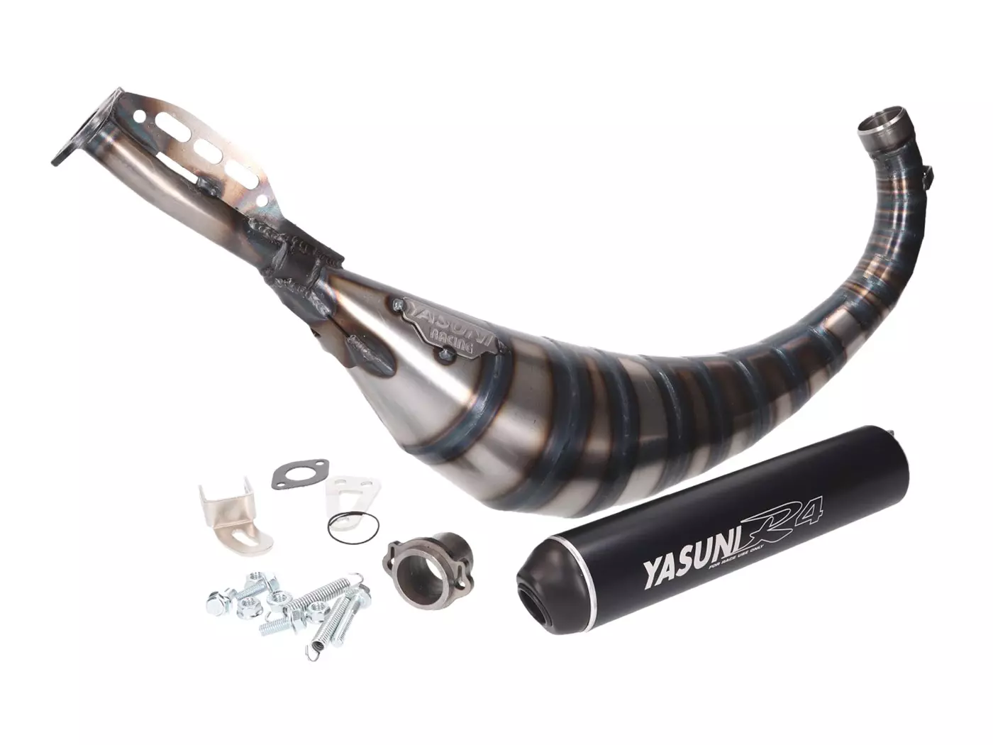 Exhaust Yasuni R4 Carrera MAX For Derbi EBE, EBS, D50B0 Big Bore = YA820TB