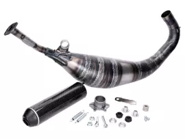 Exhaust Yasuni R5 Limited Big Bore Black Carbon Fiber For Aprilia RX, SX, Bultaco Astro, Derbi Senda, Gilera RCR, SM, D50B0, EBE, EBS, D50B Euro2
