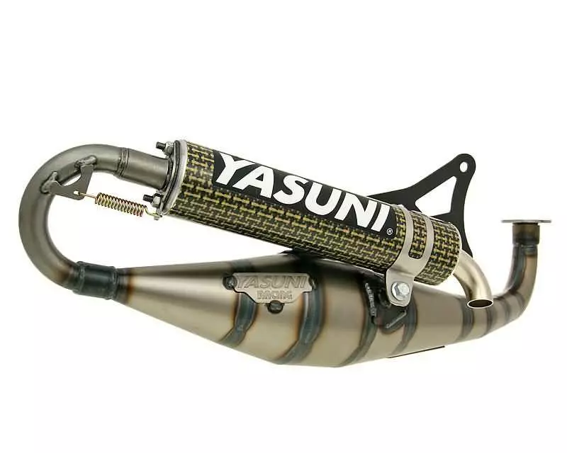 Exhaust Yasuni Carrera 21 Yellow Carbon Fiber For Minarelli Horizontal