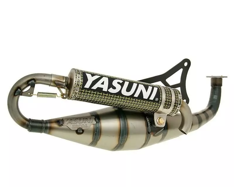 Exhaust Yasuni Carrera 30 Yellow Carbon Fiber For Minarelli Horizontal