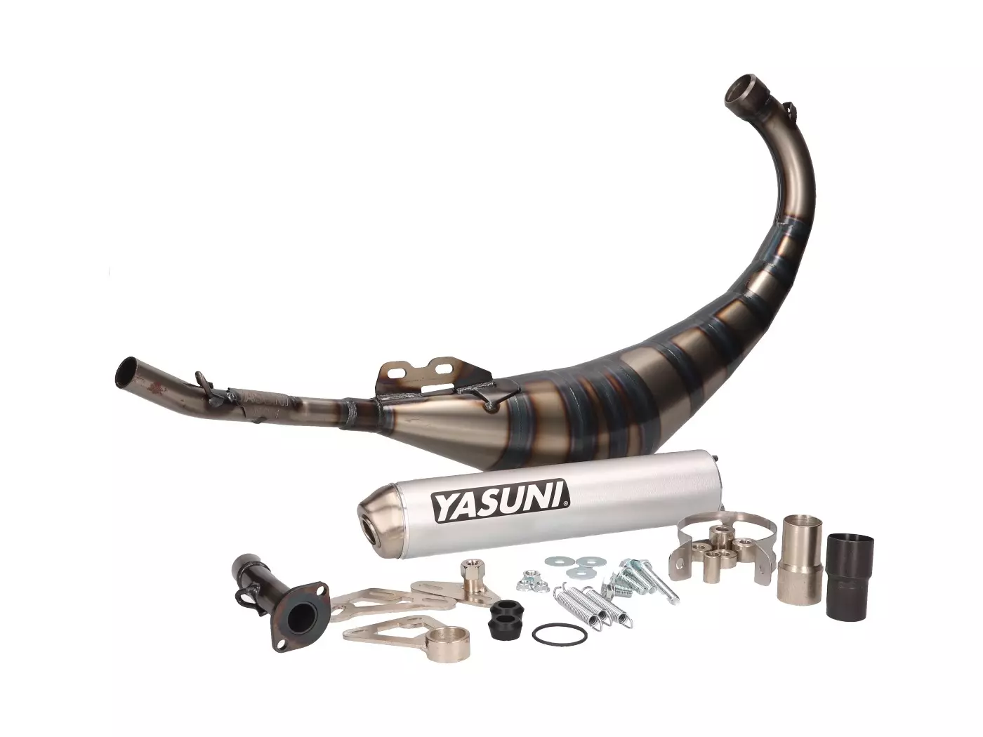 Buy now: Exhaust Yasuni R3 Carrera MAX Aluminum For Aprilia RS50, MBK X-Power, Rieju RS, MH RX, Yamaha TZR Exhaust Yasuni R3 Carrera MAX Aluminum For Aprilia RS50, MBK X-Power, Rieju RS, MH RX, Yamaha TZR