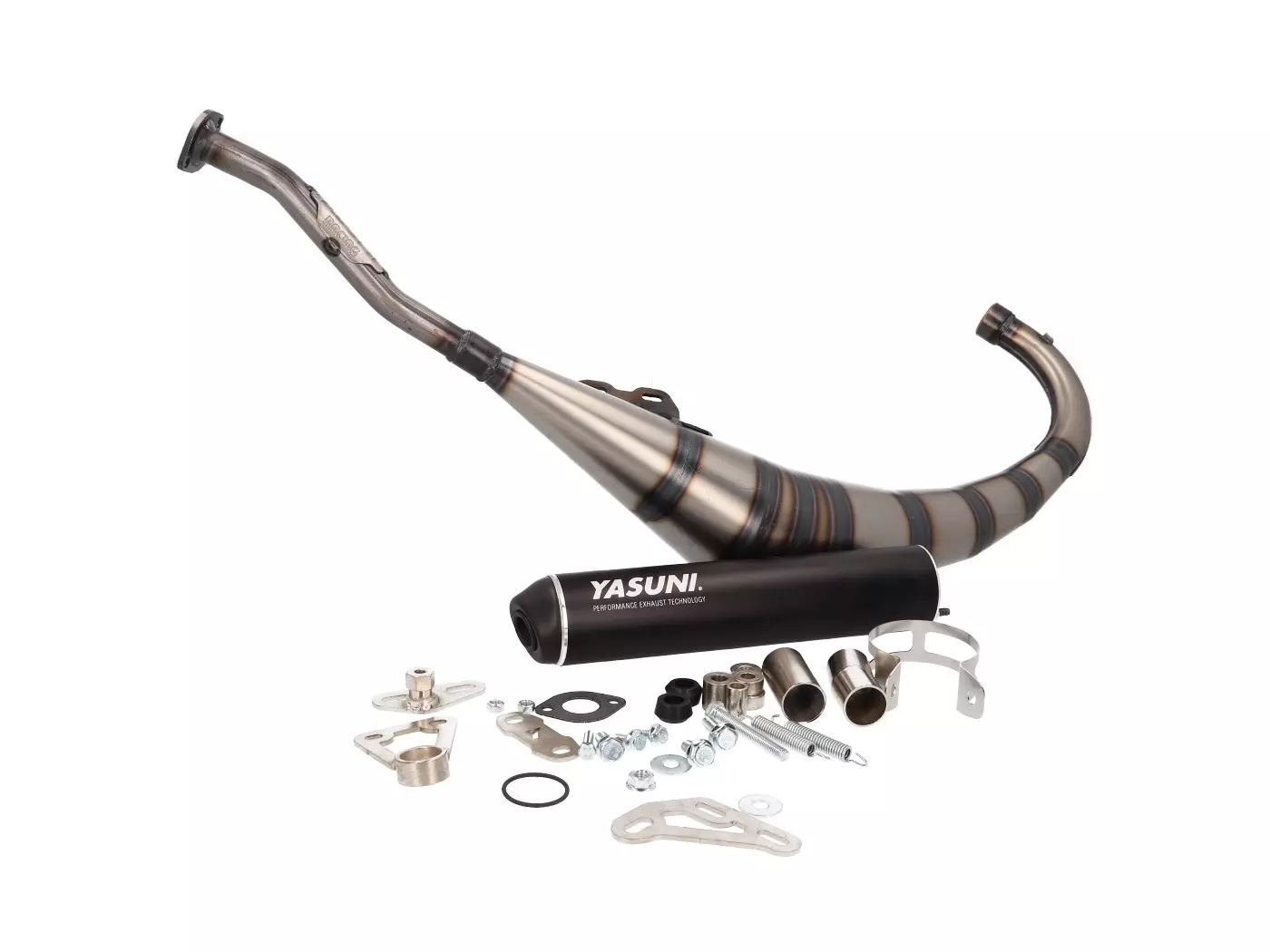Buy now: Exhaust Yasuni R2 MAX Black For Aprilia RS50, MBK X-Power, Rieju RS, MH RX, Yamaha TZR Exhaust Yasuni R2 MAX Black For Aprilia RS50, MBK X-Power, Rieju RS, MH RX, Yamaha TZR