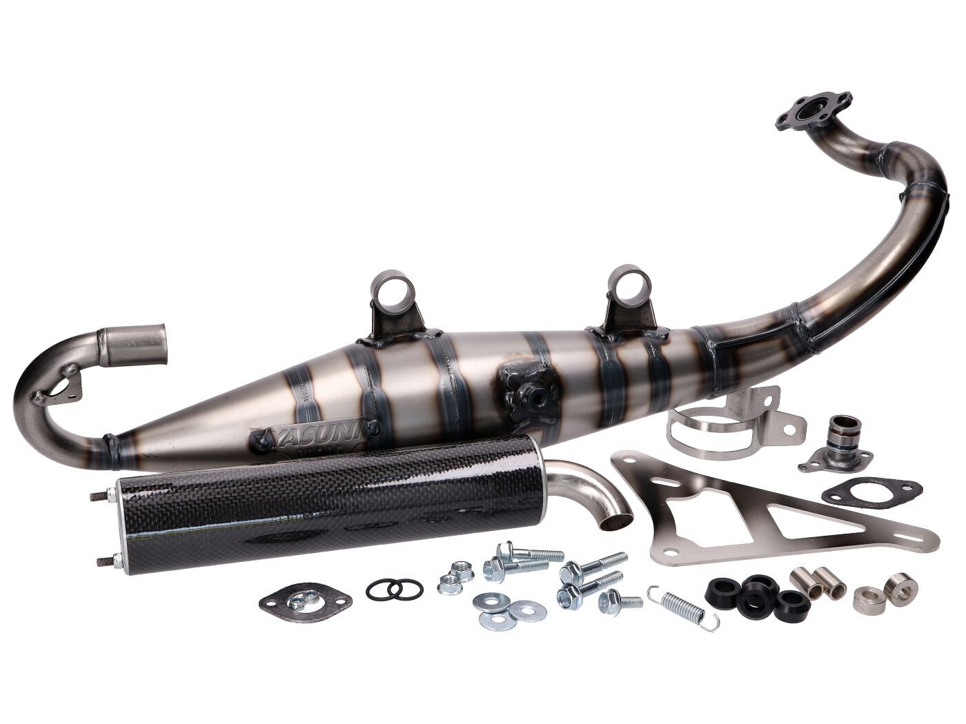 Exhaust Yasuni Carrera 10 Carbon Look For Peugeot Horizontal, Kissbee 50, Ludix, Pure, Streetzone 50, Speedfight 4