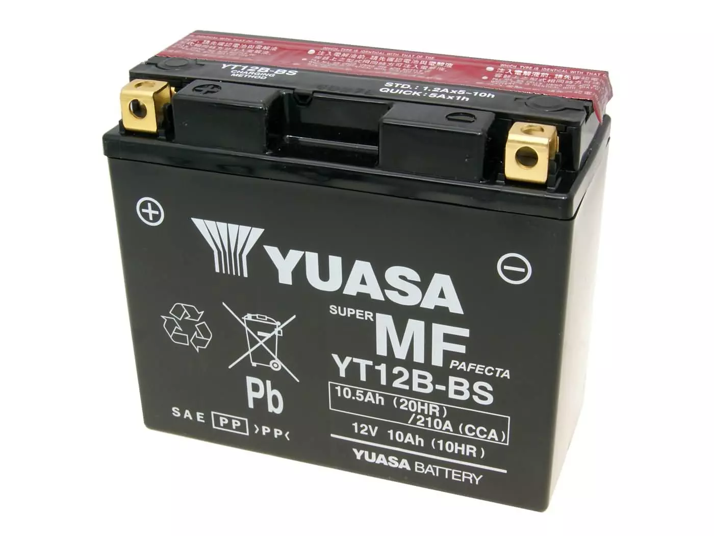 Battery Yuasa YT12B-BS DRY MF Maintenance Free